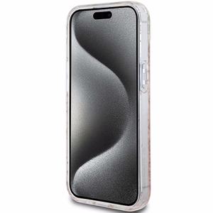 Hello Kitty IML Gradient Electrop Crowded Kitty Head ümbris jaoks iPhone 15 - roosa