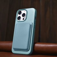 iCarer Litchi Premium nahkkott iPhone 14 Pro Max magnetiline nahkkott MagSafe rohelisega (WMI14220712-GN)