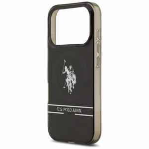 US Polo DH and Bottom Stripe Logo MagSafe Ümbris jaoks iPhone 17 Pro - Must