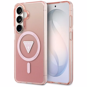Guess ümbris IML Gradient Triangle MagSafe for Samsung Galaxy S26 roosa