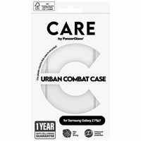 CARE by PanzerGlass Flagship Urban Combat Ümbris jaoks Samsung Galaxy Z Flip 7 - Läbipaistev