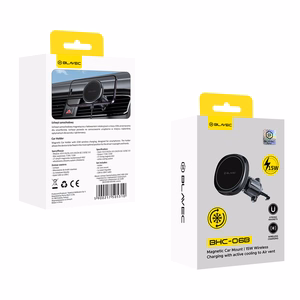 Blavec Car holder BHC-06B 15W magnetic with induction charging and active cooling to air vent (BHC06B-MAVIB) black