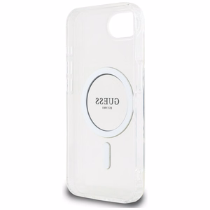 Guess IML Glitter Circle MagSafe iPhone 16e Ümbris - Clear