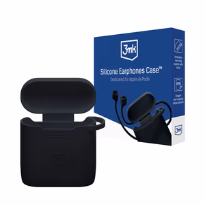 3mk Silicone AirPods Ümbris jaoks Apple AirPods 2 - Must