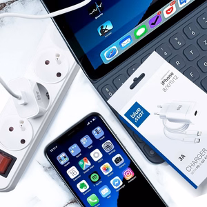 Phone charger sinine Star USB C QC4.0 PD 3A 18W + cable USB C to Lightning TFK-TC-1099C valge