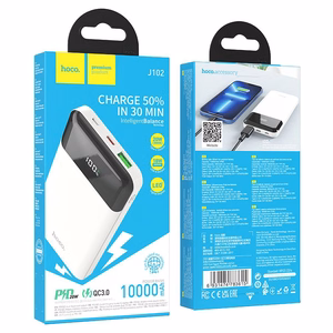 Powerbank Hoco 10000 mAh QC3.0 PD 3A 20W J102 valge