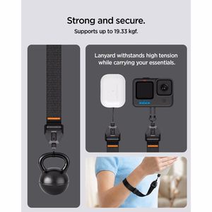 Spigen universaalne reguleeritav telefoni randmerihm, must