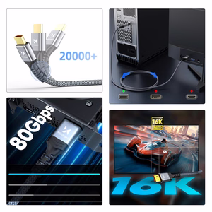 Wozinsky WPS-16AYL2S DisplayPort 2.1 80Gb/s 16K@60Hz 8K@120Hz 4K@240Hz HDR HDCP DSC kaabel - must