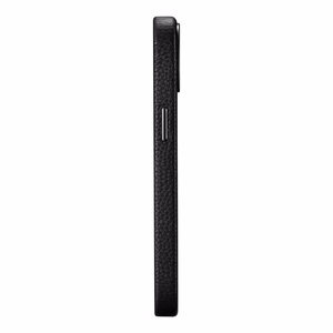 iCarer Litchi Premium nahkkott iPhone 14 Plus magnetiline nahkkott MagSafe must (WMI14220711-BK)
