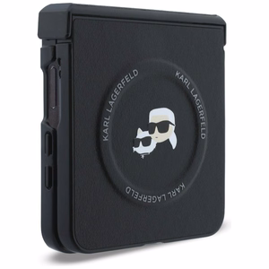 Must Karl Lagerfeld Karl & Choupette Pins MagSafe ümbris Samsung Galaxy Z Flip8 telefonile