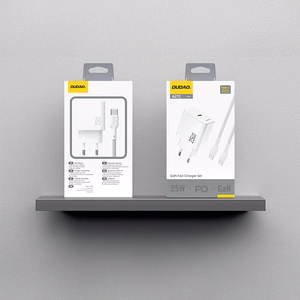Dudao A27CEU PD 25W GaN USB-C seinalaadija USB-C kaabliga - valge