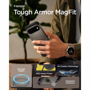 Spigen Tough Armor Mag MagSafe ümbris mudelile Google Pixel 11, tumehall