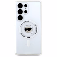 Ümbris Karl Lagerfeld Button Karl Head Printed Logo MagSafe Samsung Galaxy S25 Ultra valge