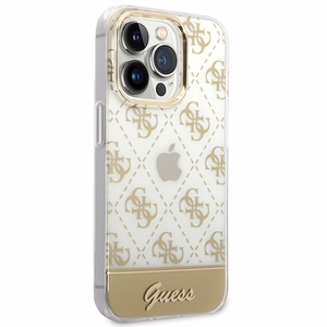 Guess GUHCP14LHG4MHG iPhone 14 Pro 6.1 "kuldne / kuldne hardcase 4G Pattern Script