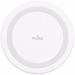 Puro Qi 10 W juhtmevaba laadimisalus Androidi ja iPhone'i seadmetele, valge