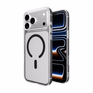 Puro Lite Mag TPU+PC Ümbris Compatible with MagSafe jaoks iPhone 17 Pro - Läbipaistev with Must Ring