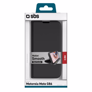 SBS Rahakott Smooth Ümbris for Motorola Moto G86 with Klapiga Ümbris - must
