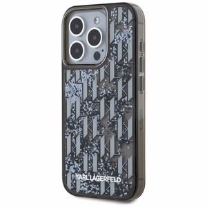 Karl Lagerfeld Liquide Glitter Monogram Gradient iPhone 15 Pro Max Ümbris - Must