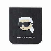 Karl Lagerfeld Saffiano Monogram Ümbris jaoks Samsung Galaxy Z Flip 6 - Must