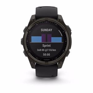 Nutikell Garmin Fenix 8 Sapphire Solar must/hall