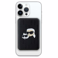 Karl Lagerfeld Powerbank induktiivne KLPB5FPGKSKCHK 16W 5000mAh must/must Karl&Choupette Head Pin MagSafe