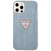 Guess GUHCP12LPCUJULLB iPhone 12 Pro Max 6.7" sinine/helesinine kõvakott Jeans Collection
