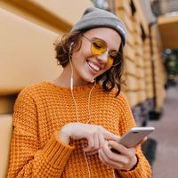 Wire earbuds Lightning Forcell F-Audio HR-ME25 valge