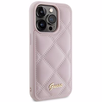 Guess Quilted Metal Logo ümbris jaoks iPhone 15 Pro Max - roosa