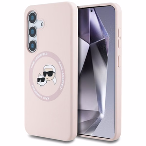 KARL LAGERFELD ümbris jaoks SAMSUNG S25 Plus KLHMS25MSKCHTCP (Magnetic Silicone Double Heads) roosa