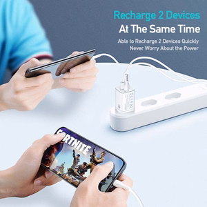 Wall charger Dux Ducis C80 Super Si - USB + Type C - PD 30W QC 3.0 18W 3A white