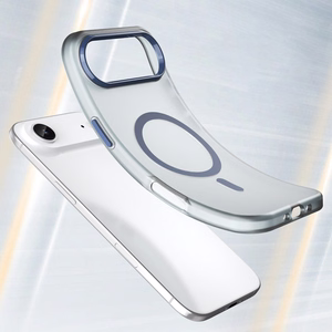 Magnetic Abrasive iPhone 17 Air Ümbris Compatible with MagSafe - Matt Sinine