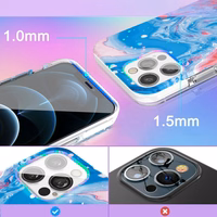 Kingxbar Watercolor seeria värviline ümbris iPhone 12 Pro Max sini-roosa värviga