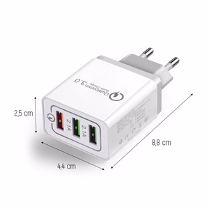 Charger Wozinsky "WWC-01" White (3xUSB / 30W)