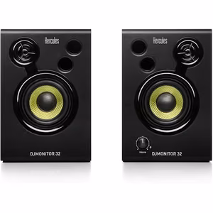 Hercules DJMonitor 32 4780885 – aktiivsete 3-tolliste DJ-monitoride paar, 30 W RMS, must