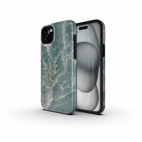 Ümbris jaoks iPhone 16 PLUS Forcell F-Protect Mirage compatible with Magsafe Military Drop-Test roheline marble