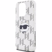 Karl Lagerfeld IML Choupette Head & Monogram ümbris jaoks iPhone 15 Pro Max - läbipaistev