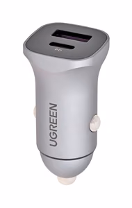 Ugreen USB Type-C / USB 24W Power Delivery Quick Charge auto laadija hall (30780)