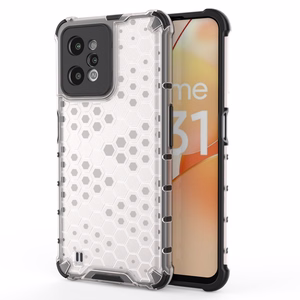 Honeycomb case бронированная крышка с гелевой рамкой Realme C31 прозрачный