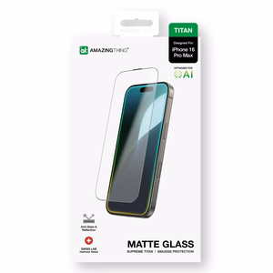 AmazingThing Titan Matte Glass закалённое стекло для iPhone 16 Pro Max