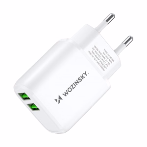 Wozinsky CUWCW 2.4A 2 x USB-A Wall Laadija - valge