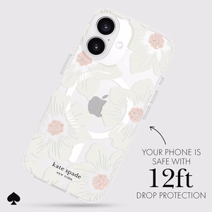 Kate Spade New York Protective MagSafe - Case for iPhone 16 (Hollyhock Floral)