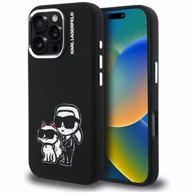 Karl Lagerfeld Silikoon Karl&Choupette Sketch MagSafe Ümbris for iPhone 16 Pro Max - must