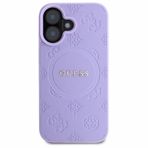 Guess Saffiano Peony Classic Logo MagSafena iPhone 16 Plus Ümbris - lilla
