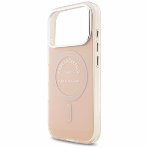 Karl Lagerfeld IML Karl RSG Logo MagSafe Ümbris jaoks iPhone 17 Pro - Roosa