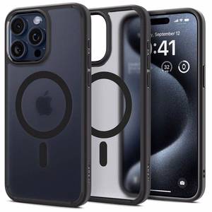 Spigen Чехол Ultra Hybrid Mag совместимый с MagSafe для iPhone 16 Pro морозный чёрный