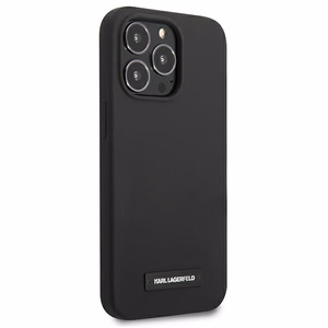 Karl Lagerfeldi silikoonist plaadikott iPhone 13 Pro Max'ile - must