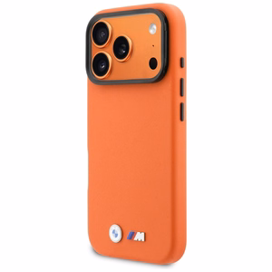 BMW ümbris for IPHONE 17 Pro Max ühilduv MagSafe BMHMP17X25PFWKCKO (PU W/ Metal Logo) oranž