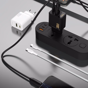 Dudao A27TCEU PD 30W GaN USB-A USB-C seinalaadija USB-C kaabliga - valge