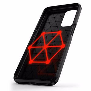 Carbon Case Paindlik kate OnePlus Nord N200 5G musta värvi jaoks
