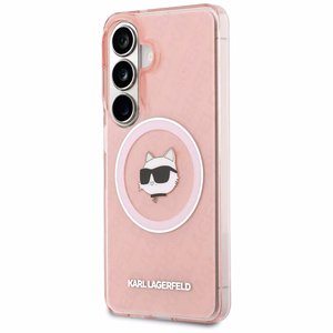 Karl Lagerfeld IML Repeated Choupette MagSafe Ümbris for Samsung Galaxy S26 - roosa